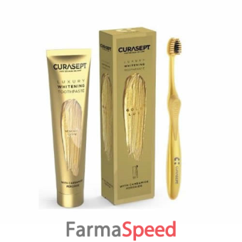 curasept gold luxury whitening dentifricio 75 ml + spazzolino