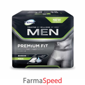 mutandina assorbente maschile tena men premium fit livello 4 taglia medium 10 pezzi