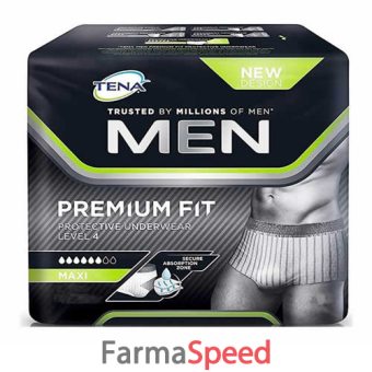 tena men mutandina assorbente maschile premium fit livello 4 taglia large 8 pezzi