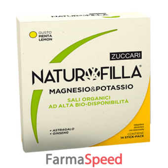 naturofilla magnesio & potassio gusto menta lemon 14 stick pack