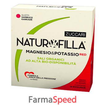 naturofilla magnesio & potassio red gusto sambuco karkade' 14 stick pack