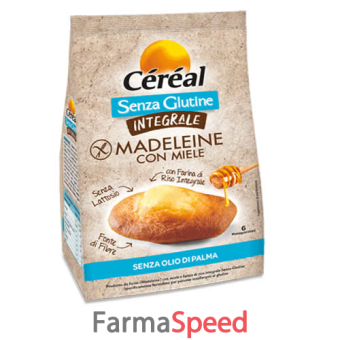cereal senza glutine integrale madeleine con miele 170 g