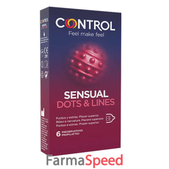 control sensual dots & lines 6 pezzi