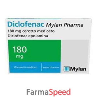 diclofenac my - 180 mg cerotto medicato 10 cerotti in bustina in pap/pe/al/emaa
