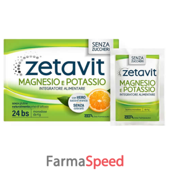 zetavit magnesio potassio senza zucchero 24 bustine da 6 g