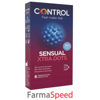 control sensual xtra dots 6 pezzi