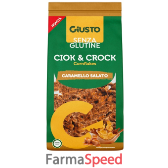 giusto senza glutine ciock & crock cornflakes caramello salato 125 g