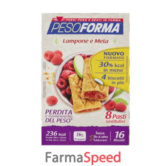 pesoforma biscotti lampone e mela 8 pasti 16 biscotti