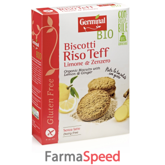 germinal bio biscotti riso teff senza glutine 250 g