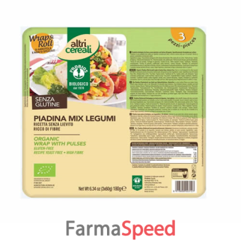 altricereali piadina mix legumi 3 x 60 g