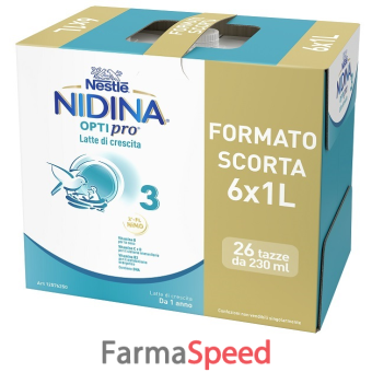 nidina optipro 3 liquido 6 pezzi da 1 litro