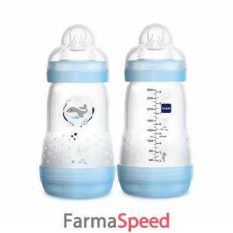 mam biberon easy start 260ml doppia confezione maschio