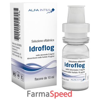 idroflog soluzione oftalmica acido ialuronato 2 mg/ml e idrocortisone sodio fosfato 10 mcg/ml 10 ml
