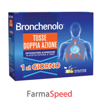 bronchenolo integratore per la tosse doppia azione 10 bustine