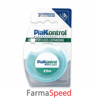 plakkontrol fit floss carbon expanding filo interdentale 25 metri