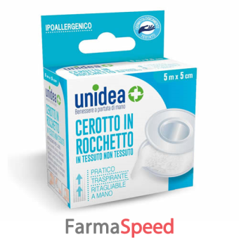 unidea cerotto in rocchetto tessuto non tessuto 5 m x 5 cm 1 pezzo