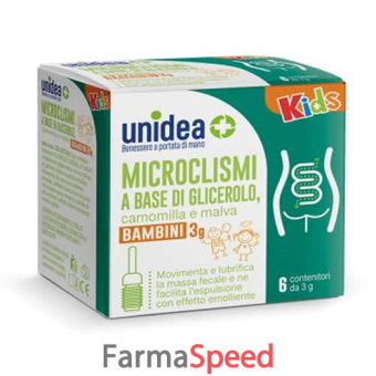 unidea microclisma per bambini 3g glicerolo camomilla e malva 6 pezzi