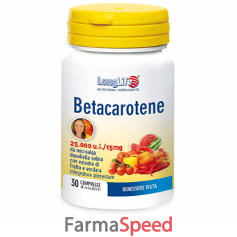 longlife betacarotene 25000 ui 30 compresse