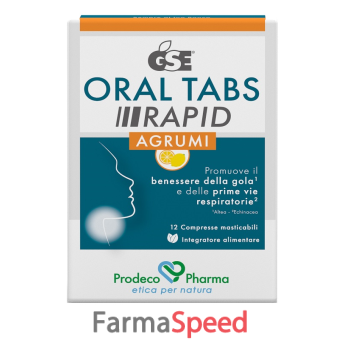 gse oral tabs rapid agrumi 12 compresse masticabili