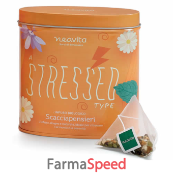 neavita barattolo stressed type con infuso bio scacciapensieri 10 filtri da 3,5 g