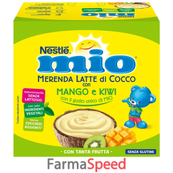 mio merenda latte di cocco con mango e kiwi 4 pezzi da 90 g