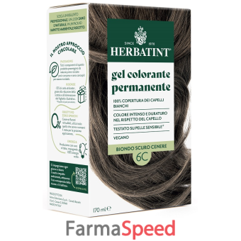 herbatint 6c biondo scuro cenere 170 ml