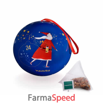 neavita 5 filtroscrigno con infuso stella d'inverno in palla di natale blu 5 filtri da 3,5 g