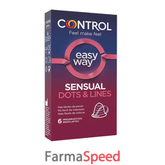 profilattico control sensual dots&lines easy way 6 pezzi