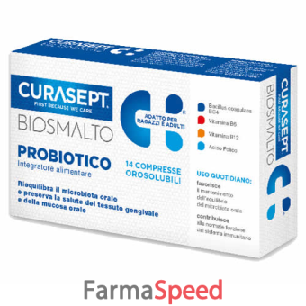 curasept biosmalto probiotico 14 compresse