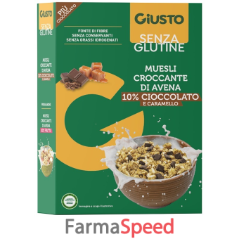 giusto senza glutine muesli avena cioccolato 275 g
