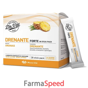 dr viti drenante forte ananas 28 stick pack senza zuccheri