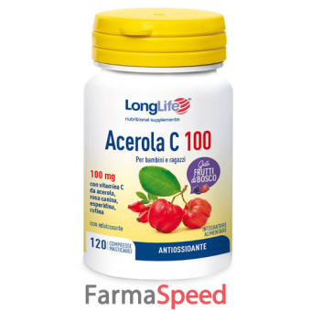 longlife acerola c100 frutti di bosco 120 compresse