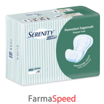 pannolone per incontinenza serenity softdry sagomato traspirante formato super 30 pezzi