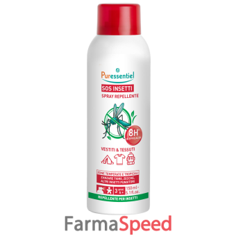 sos insetti spray repellente vestiti&tessuti 150 ml