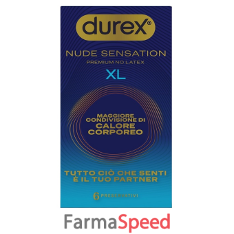 preservativo durex nude sensation xl 6 pezzi