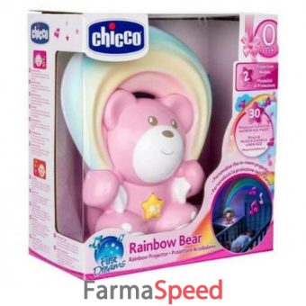 chicco raimbow bear proiettore arcobaleno rosa