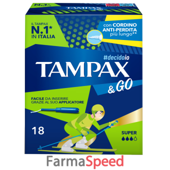 tampax &go super 18 pezzi