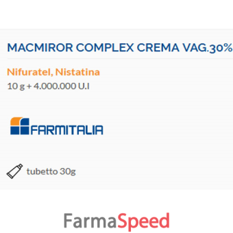 macmiror complex*crema vag 30 g 10 g + 4.000.000 ui