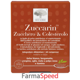 zuccarin zucchero & colesterolo 60 compresse
