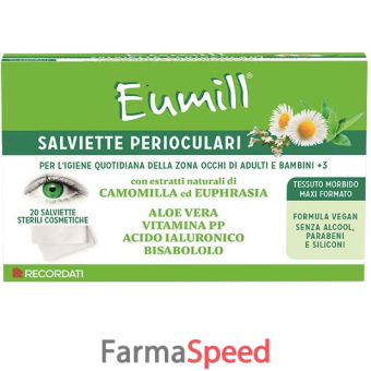 eumill salviette perioculari 20 pezzi