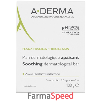 aderma les indispensables pane dermatologico lenitivo 100 g