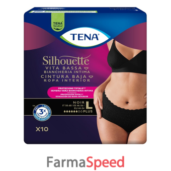 pannolone a mutandina assorbente tena silhouette noir l vita bassa 10 pezzi