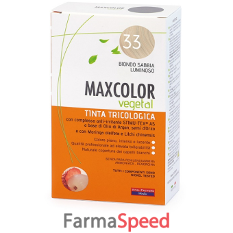 max color vegetal 33 biondo sabbia luminoso 140 ml