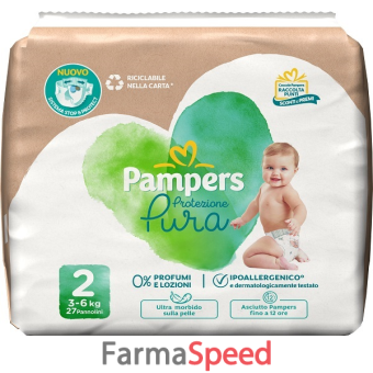 pampers protezione pura mini pannolini 27 pezzi