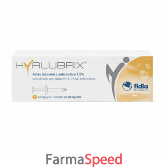hyalubrix 30 mg 1 pezzo siringa intra articolare acido ialuronico 1,5% 30 mg 2 ml 