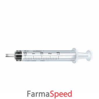 siringa meds 2,5/3 ml senza ago cono centrale luer lock 1 pezzo