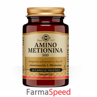 amino metionina 500 solgar 30 capsule vegetali
