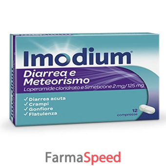 imodium diarrea e meteorismo 12 compresse