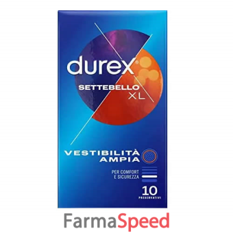 profilattico durex settebello xl vestibilita' ampia 10 pezzi