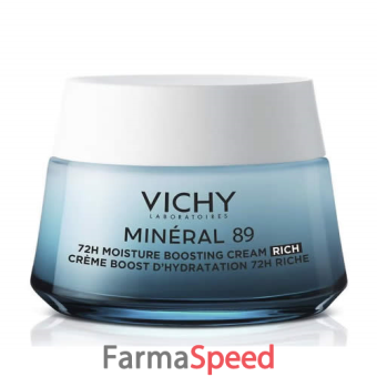 vichy mineral 89 crema ricca viso booster idratante 72 h 50 ml